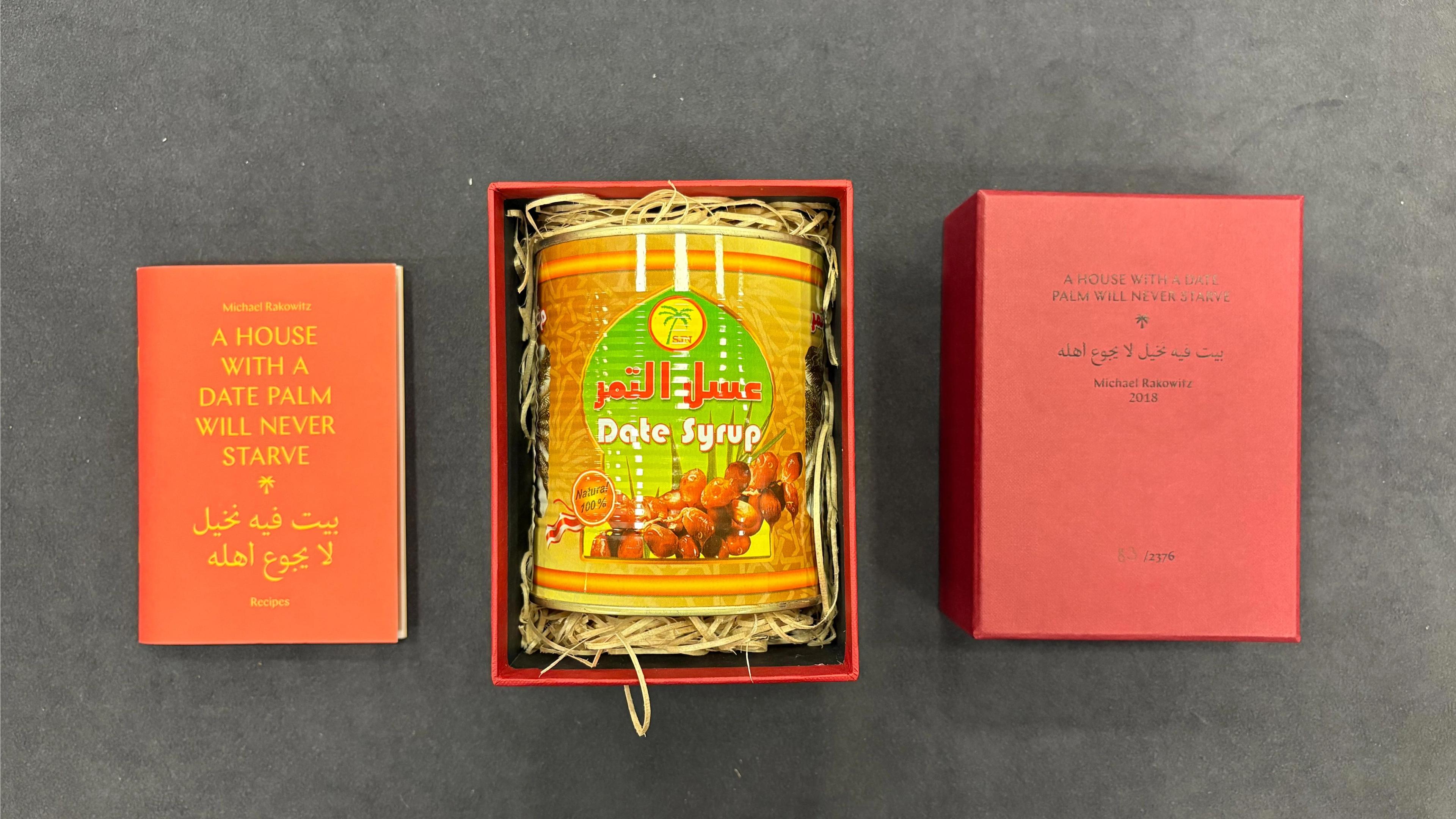 Can of date syrup in a box