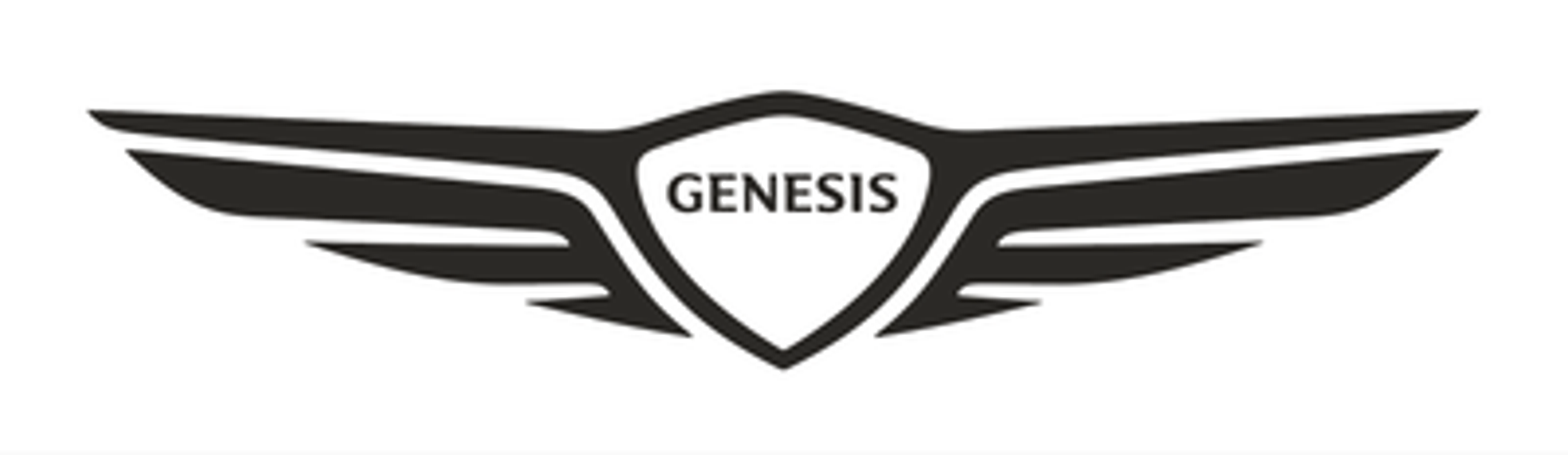 "Genesis" black and white logo shapes like angle wings